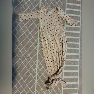 Hanna Andersson Pink Knotted Gown with Strawberry Print